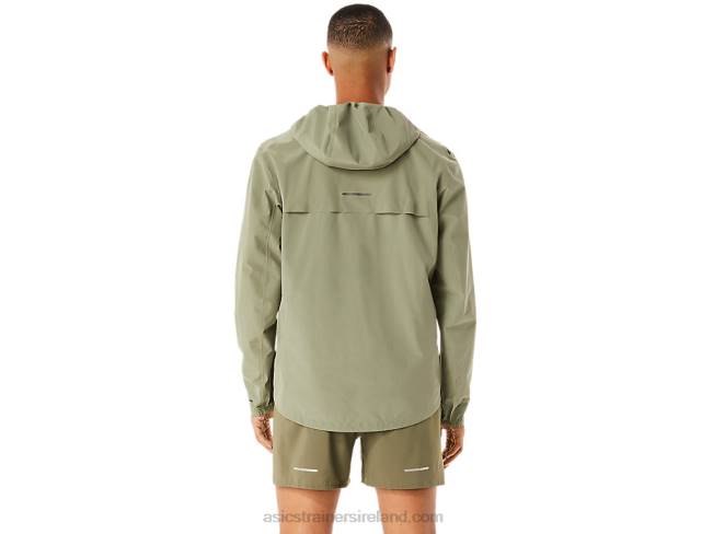 Men\s Accelerate Waterproof 20 Jacket Lichen Green Asics XXPD1103