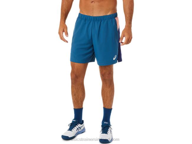 Mens Court Color Block Short Light Indigo Asics XXPD1493