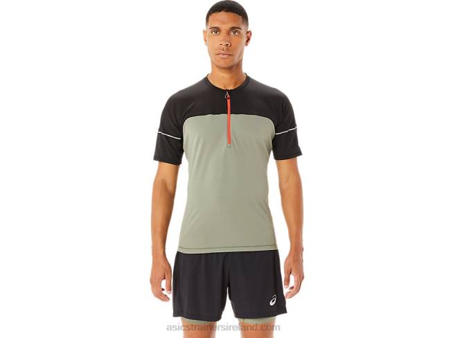 Mens Fujitrail Top Lichen Green/Performance Black Asics XXPD1088