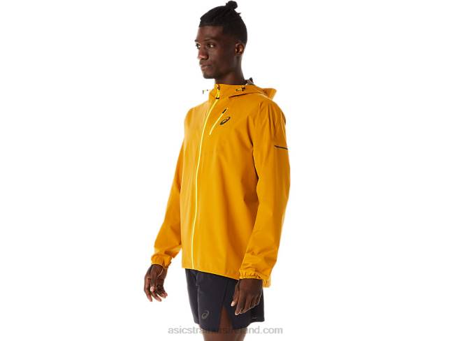 Men\s Fujitrail Waterproof Jacket Sandstorm Asics XXPD545
