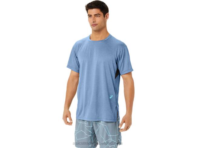 Mens Gel-Cool Print Short Sleeve Top Grand Shark Heather Asics XXPD1354
