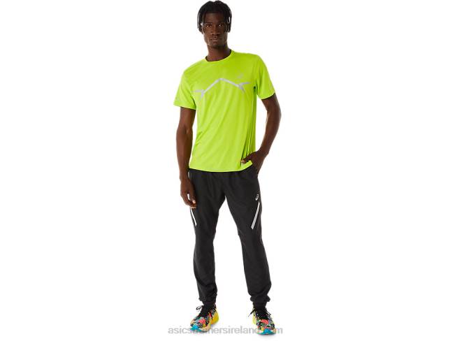 Men\s Lite-Show Short Sleeve Top Lime Zest Asics XXPD218