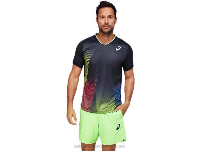 Mens Match Graphic Tee Performance Black Asics XXPD1830