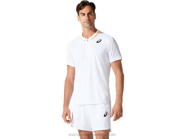 Mens Match Polo Shirt Brilliant White Asics XXPD2000