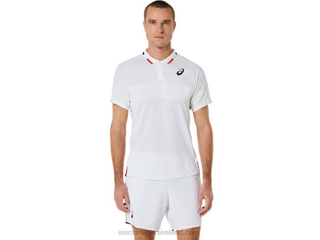 Mens Match Polo-Shirt Brilliant White Asics XXPD324