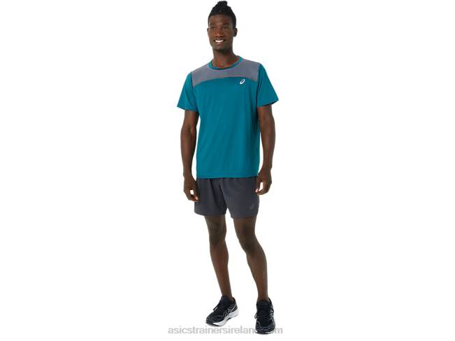 Men\s Pr Lyte Short Sleeve Velvet Pine/Metropolis Asics XXPD1019