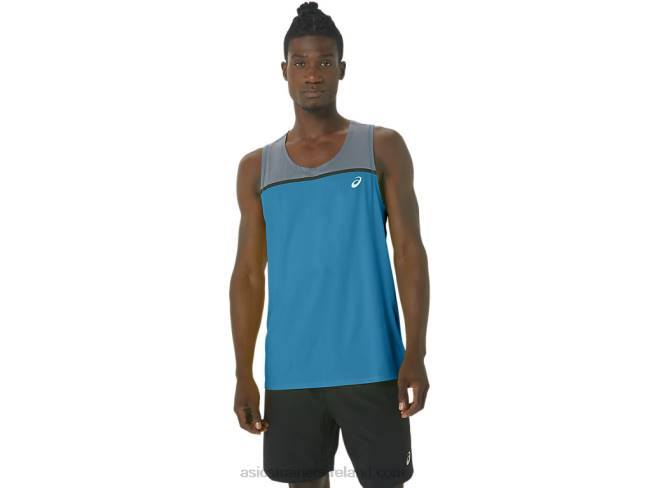 Mens Pr Lyte Singlet Island Blue Asics XXPD196