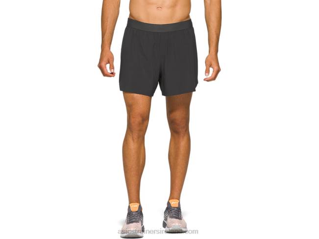 Mens Road 2-N-1 5in Short Graphite Grey Asics XXPD1790