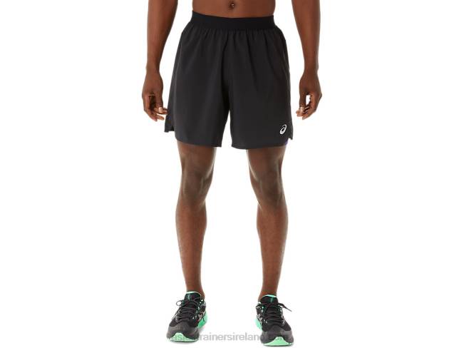 Mens Road 2-N-1 7in Short Performance Black/Grape Jam Asics XXPD893