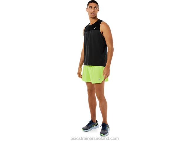 Men\s Road 5in Short Hazard Green Asics XXPD1494