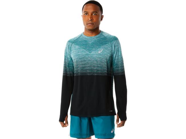 Mens Seamless Long Sleeve Top Velvet Pine/Performance Black Asics XXPD862