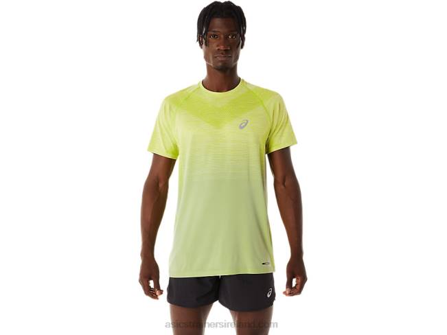 Mens Seamless Short Sleeve Top Light Sage/Lime Zest Asics XXPD27