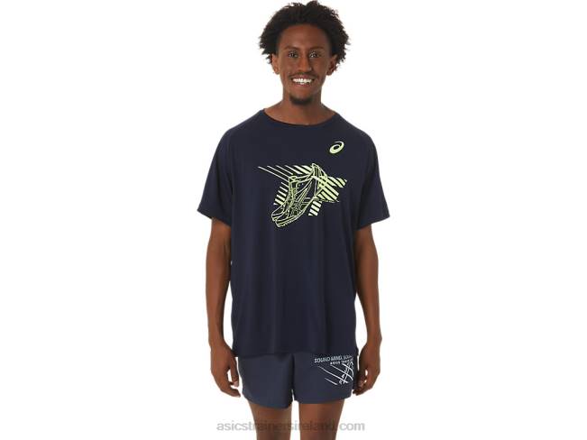 Mens Shoes Graphic Short Sleeve Top Midnight Asics XXPD243