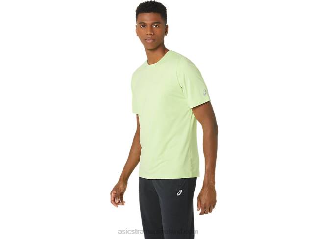 Men\s Short Sleeve Hthr Tech Top Lime Green Heather Asics XXPD16