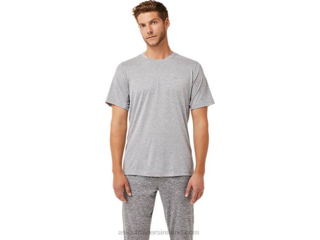 Mens Short Sleeve Performance Top Sheet Rock Asics XXPD2040