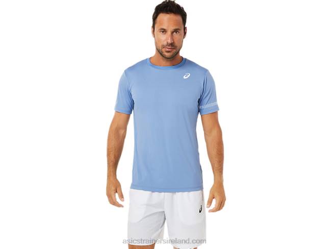 Mens Short Sleeve Tee Blue Harmony Asics XXPD1513