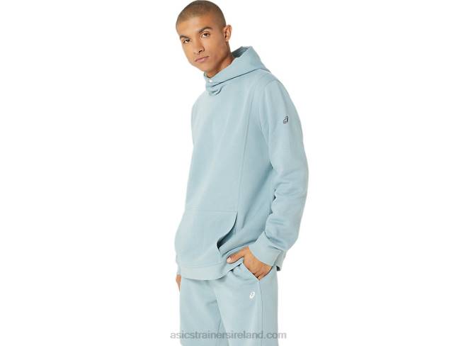 Men\s Sunday Fleece Hoodie Light Steel Asics XXPD24