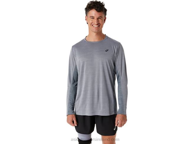Mens Train Sana Long Sleeve Sheet Rock/Metropolis Asics XXPD596