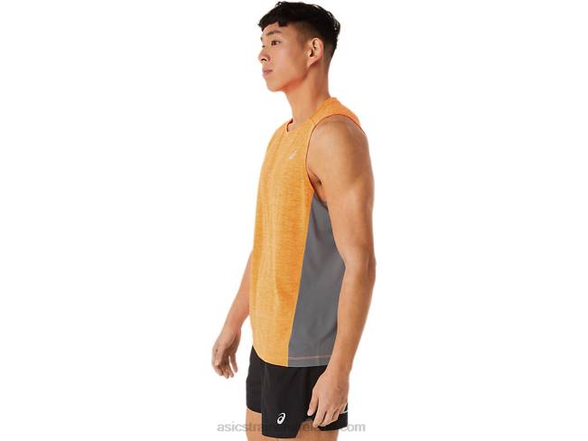 Men\s Train Sana Muscle Tank Orange Pop/Sheet Rock Asics XXPD18