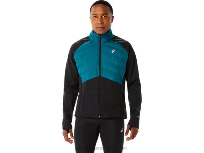 Mens Winter Run Jacket Velvet Pine/Black Heather Asics XXPD849
