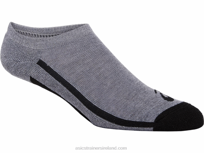 Performance 2 No Show Medium Grey Heather/Black Asics XXPD1905