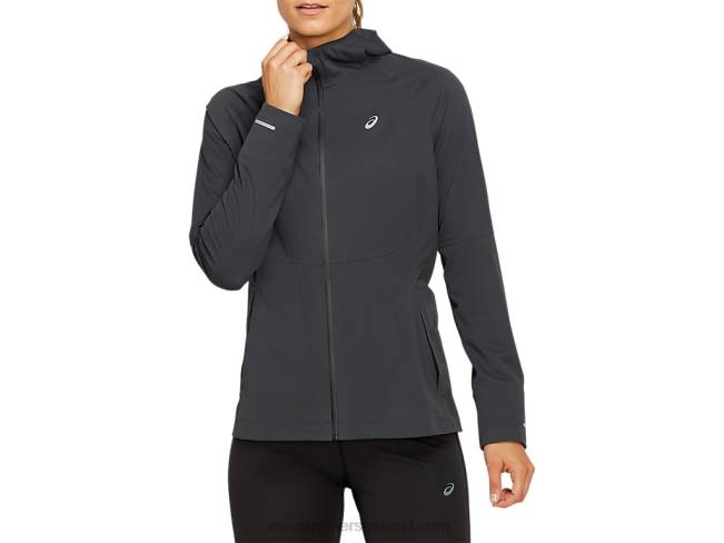 Womens Accelerate Jacket Graphite Grey Asics XXPD4144