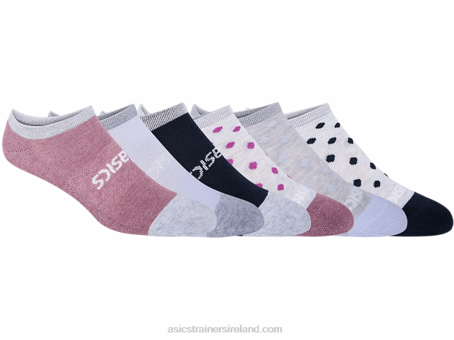 Womens Accelerate Sock 6 Pack Blue/Purple Assorted Asics XXPD3455