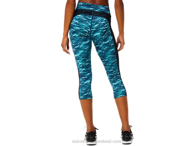 Women\s Kate Pocket Capri Peacoat/Fresh Ice Multi Asics XXPD3771