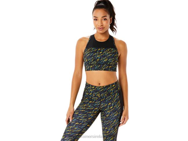 Womens Kate Strappy Bra Night Shade/Sage Print Asics XXPD3393