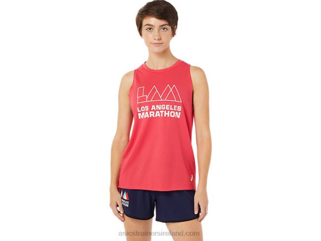 Womens Lam Ready-Set II Singlet Pixel Pink Asics XXPD3614
