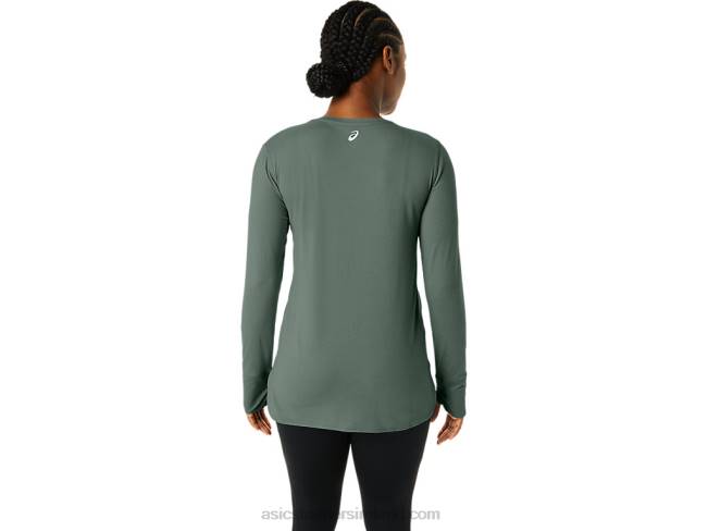 Women\s Long Sleeve Heather Top Ivy Heather Asics XXPD2176