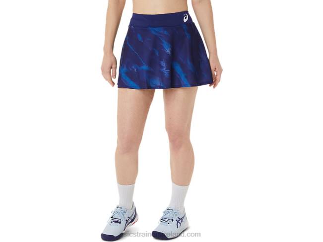 Womens Match Graphic Skort Dive Blue Asics XXPD3064