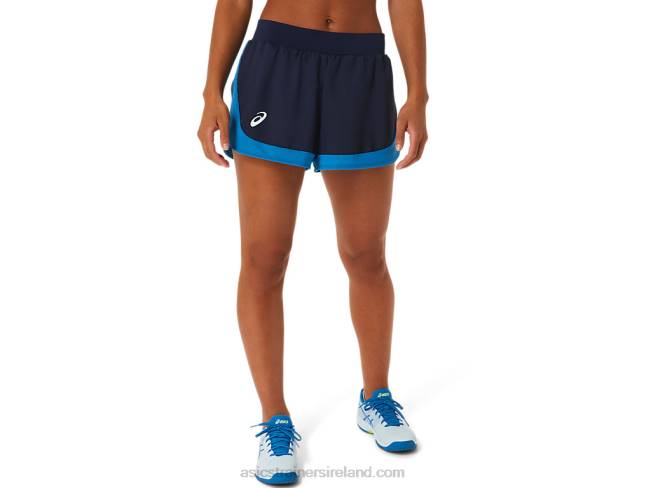 Womens Match Short Midnight/Hazard Green Asics XXPD2240