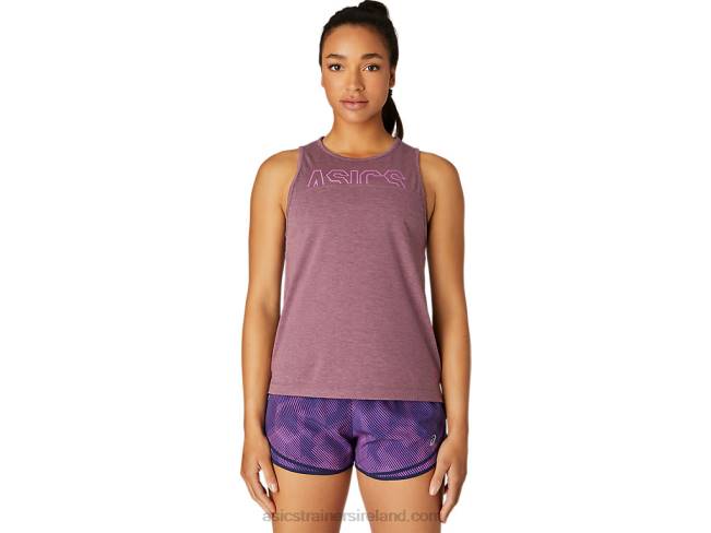 Womens Muscle Tank Grape Heather Asics XXPD4107