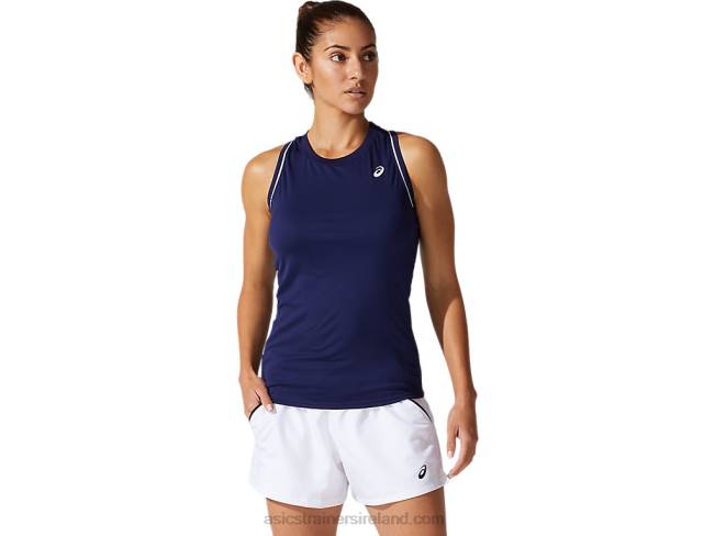 Womens Piping Tank Peacoat Asics XXPD3881