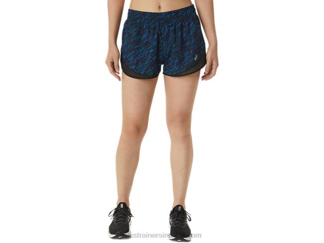 Womens Pr Lyte 25in Run Short Night Shade/Lake Drive Print Asics XXPD3303