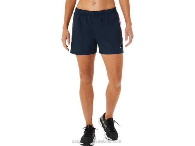 Womens Ready-Set 3in Short French Blue/Barely Rose Asics XXPD3339