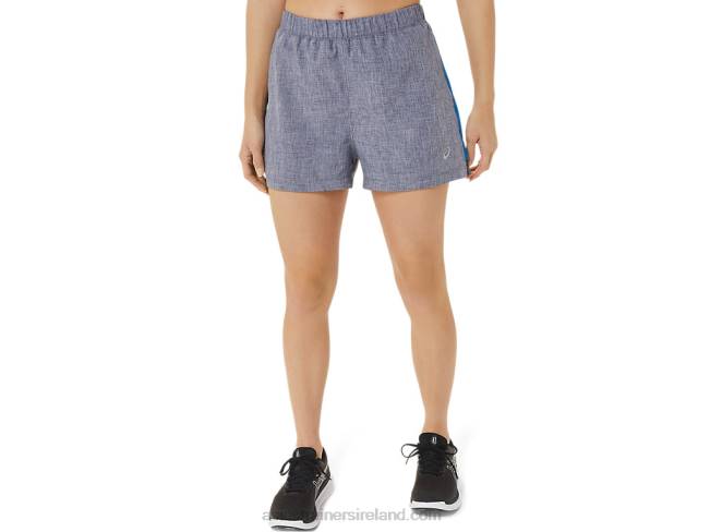 Womens Ready-Set 3in Short Peacoat Heather/Lake Drive Asics XXPD2947