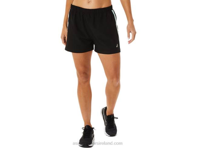 Womens Ready-Set 3in Short Performance Black/Clear Blue Asics XXPD2917