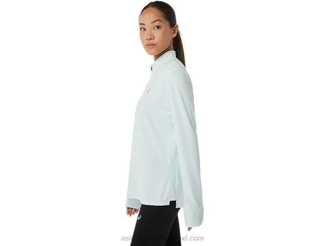 Women\s Ready-Set Half Zip Soothing Sea Asics XXPD2912