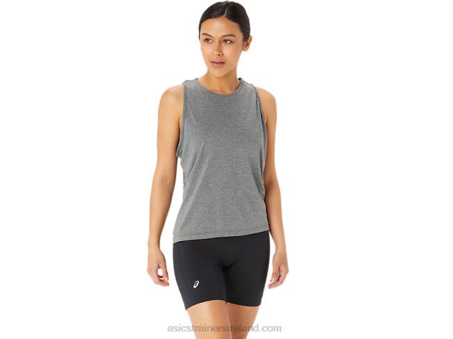 Womens Ready-Set Lyte Tank Dark Grey Heather Asics XXPD2294