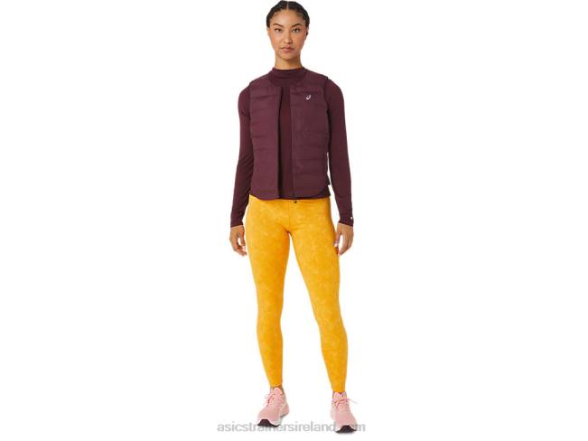 Women\s Runkoyo Padded Vest Deep Mars Asics XXPD2801