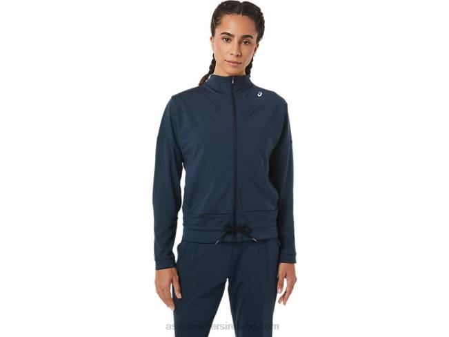 Womens Tennis Jacket French Blue/Performance Black Asics XXPD3280