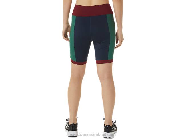 Women\s The New Strong Repurposed Biker Navy/Cardinal/Forest Asics XXPD3368