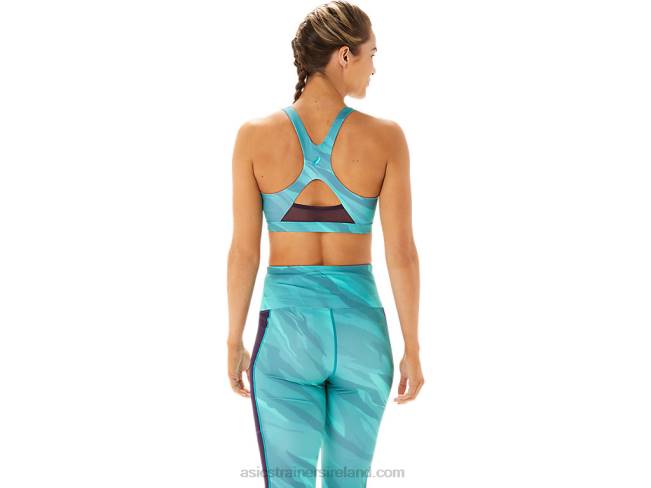 Women\s Training Graphic Bra Misty Pine Asics XXPD2926