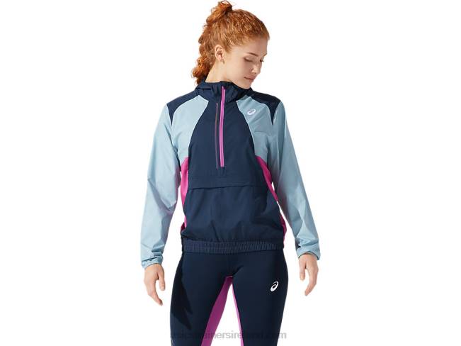 Womens Visibility Jacket French Blue/Smoke Blue Asics XXPD4058