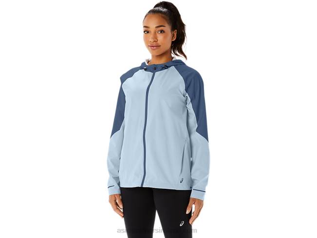 Womens Waterproof Jacket Sky/Grand Shark Asics XXPD2175