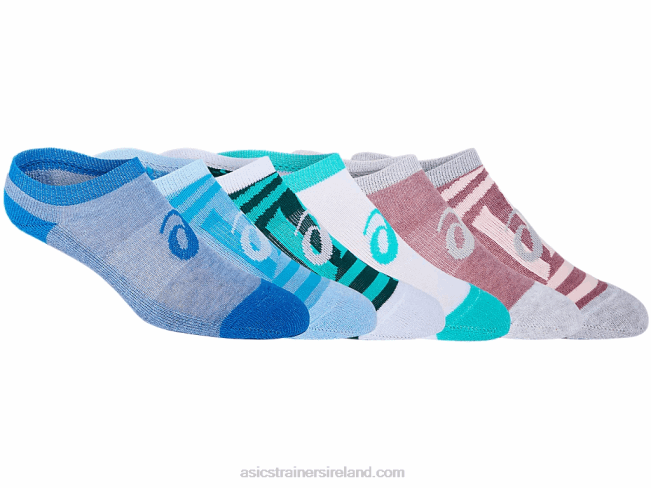 Youth Invasion No Show Pink Salt/Digital Aqua/Sea Glass Asics XXPD1886