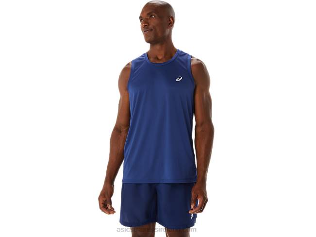 Men's Ready-Set Lyte Singlet Indigo Blue Asics XXPD176
