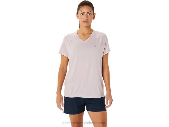 Women's Ready-Set Lyte V-Neck Barely Rose Heather Asics XXPD3264